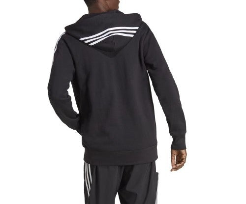 Adidas - Felpa con cappuccio Essentials French Terry 3-Stripes Full-Zip