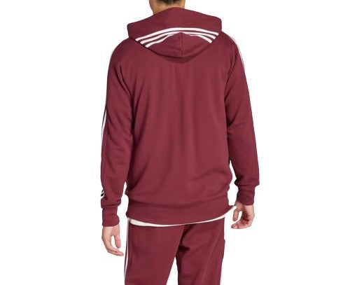 Adidas - Felpa con cappuccio Essentials French Terry 3-Stripes Full-Zip